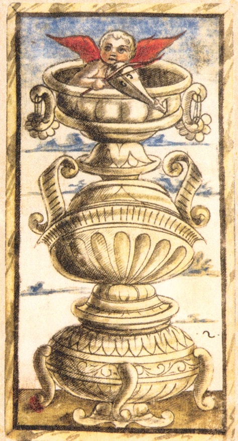 Two of Cups from Sola Busca